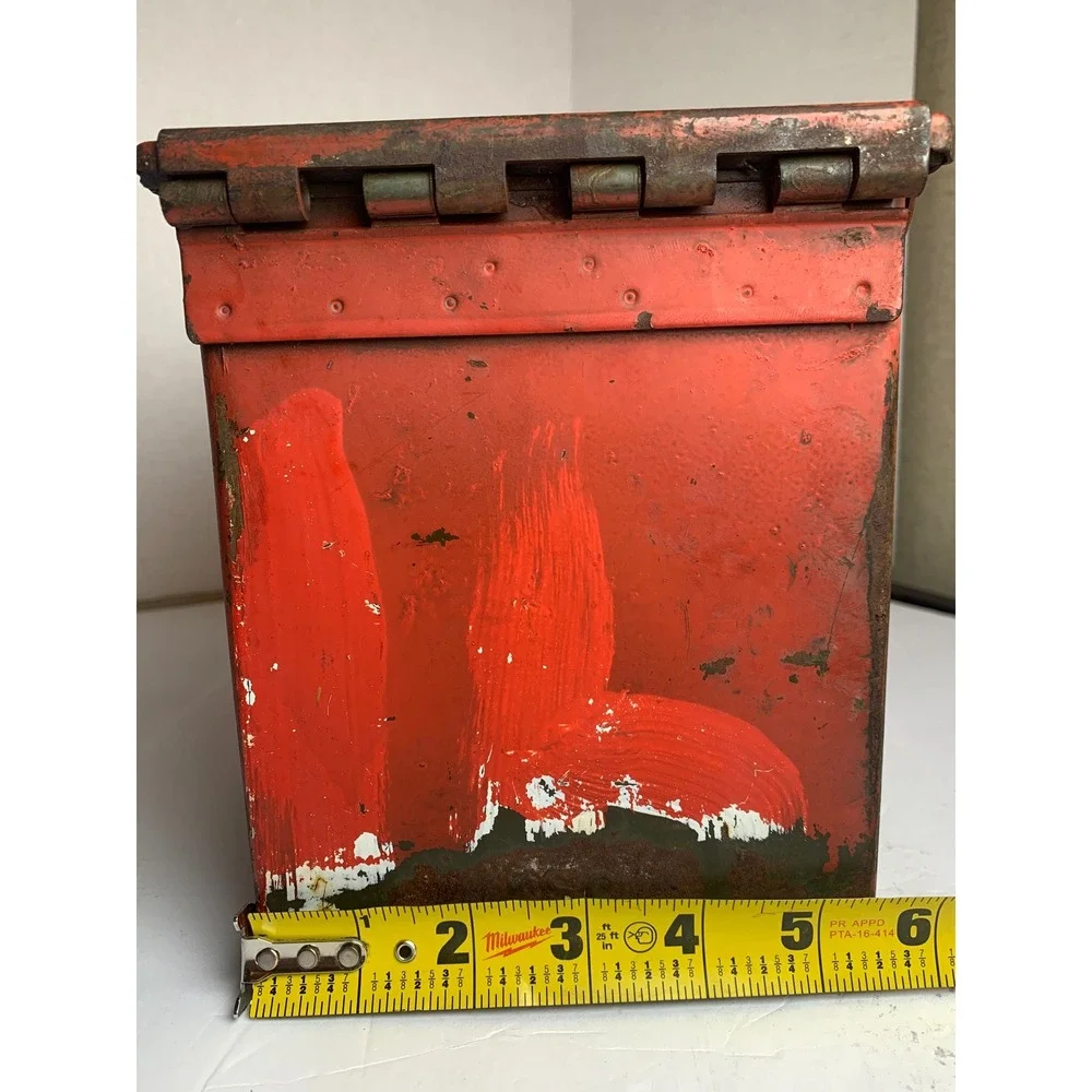 Vintage Red‎ Military Ammo Can Metal Ammunition Box 840 Cartridges M193 Stencil
